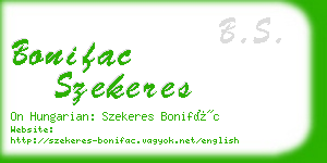 bonifac szekeres business card